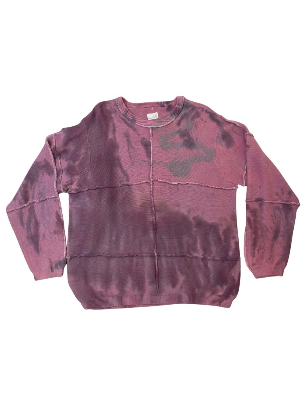 Urban Renewal Sweater Womens M/L Purple One-of-a-Kind Tie Dye Patchwork Boho